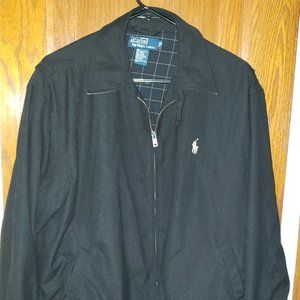 Polo by Ralph Lauren Harrington Windbreaker Jacket, Black, Men's Size Medium